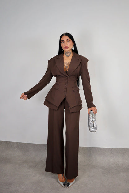 Tailleur Corsetto - Marrone