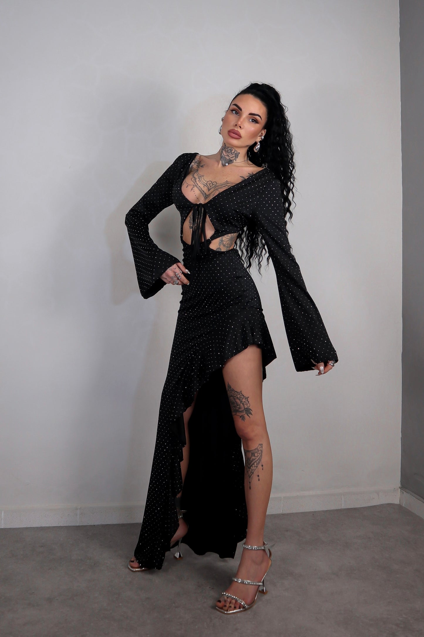 Abito Strass Bonita - Nero