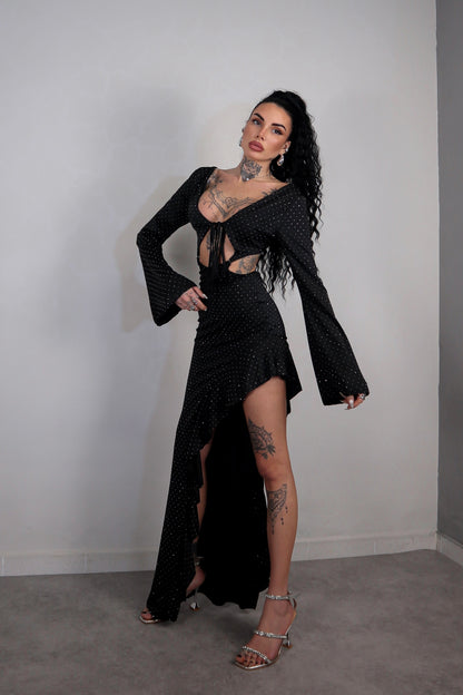 Abito Strass Bonita - Nero