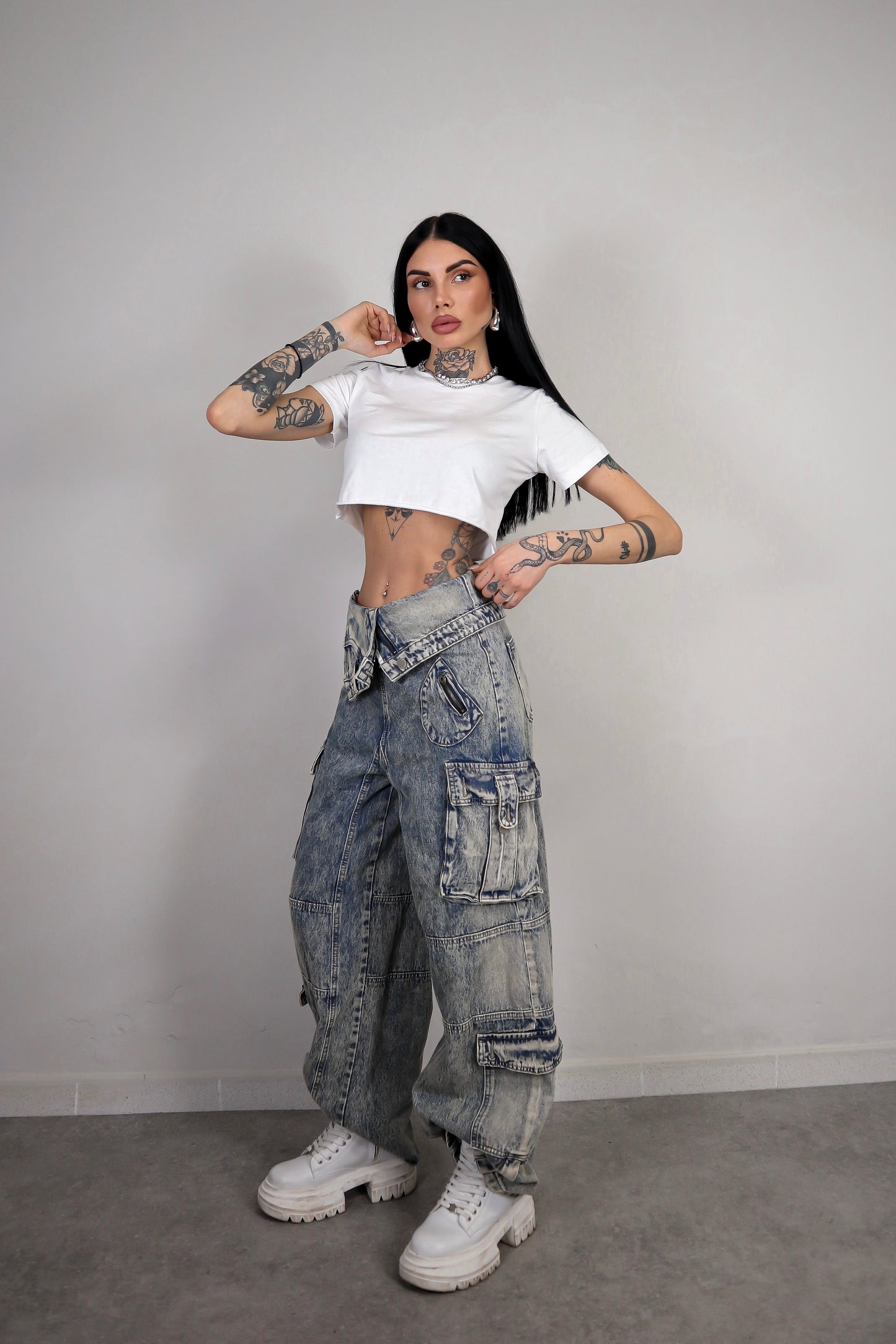 Jeans Cargo Risvolto