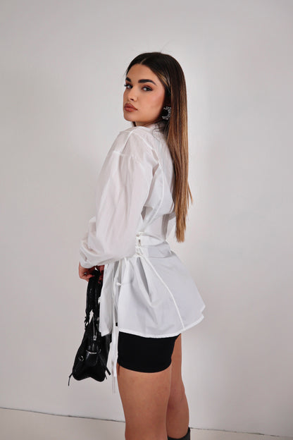 Camicia Stringhe - Bianco