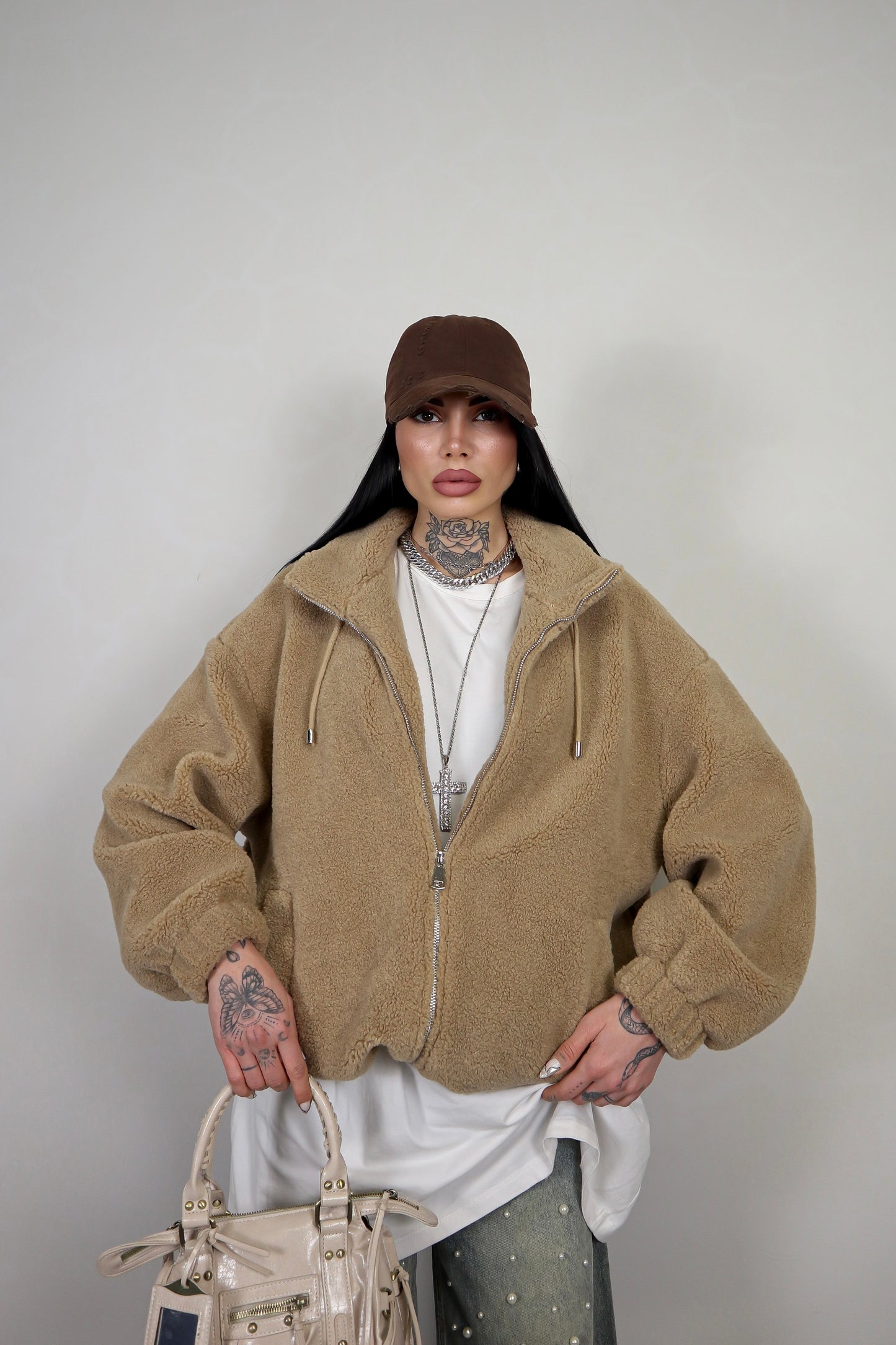 Bomber Teddy - Camel