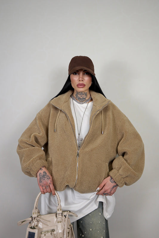 Bomber Teddy - Camel