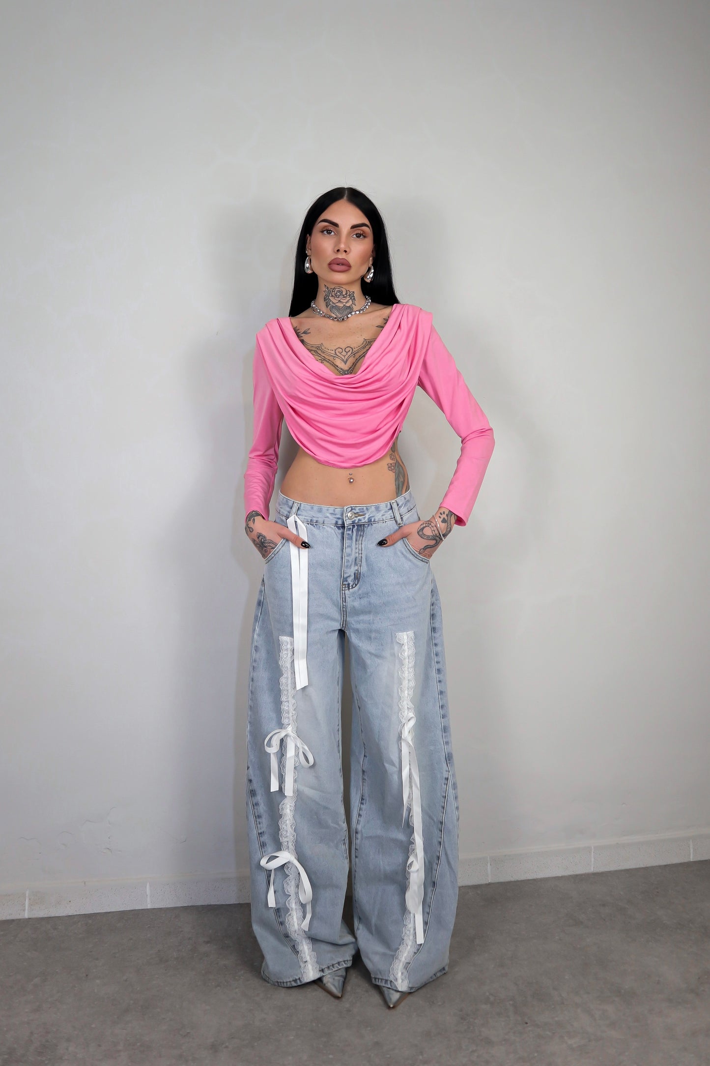 Maglia Crop Eliane - Rosa