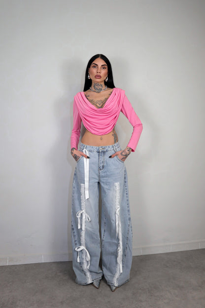 Maglia Crop Eliane - Rosa