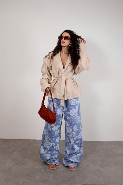 Giacca Ecopelle Mirabel - Beige