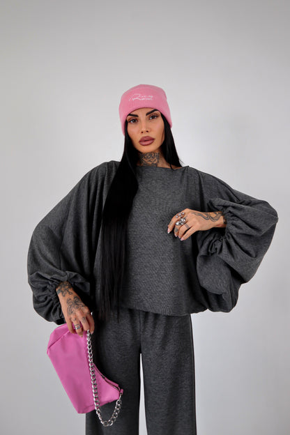 Completo in maglia Isadora - Grigio Piombo