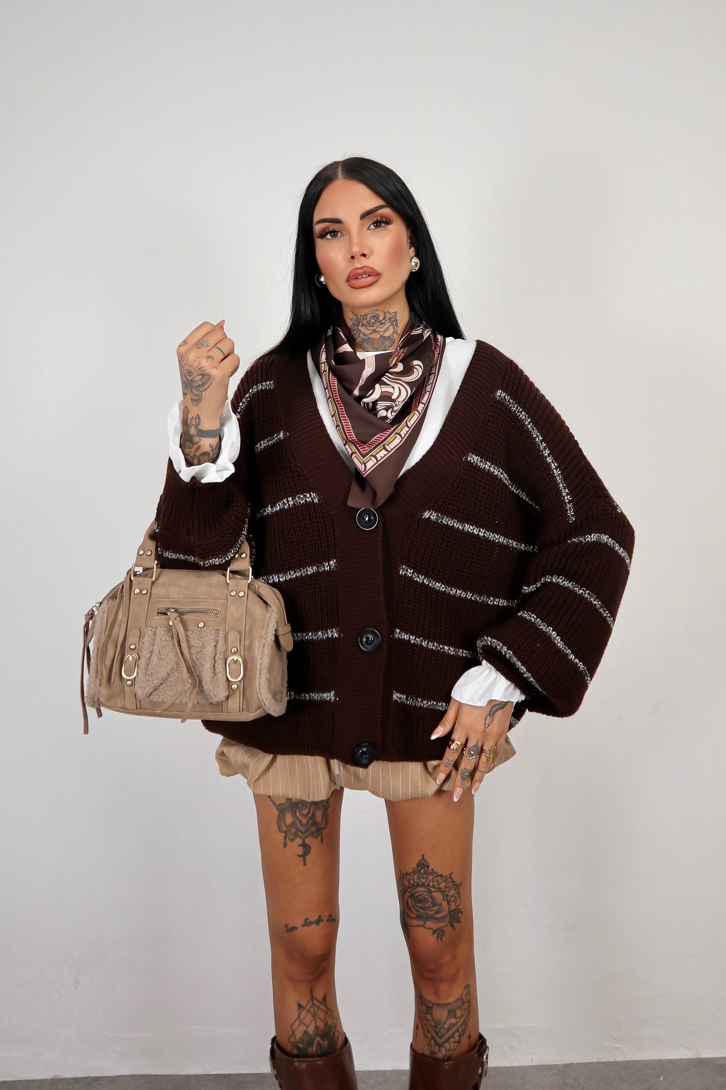 Cardigan over Brenda - Marrone