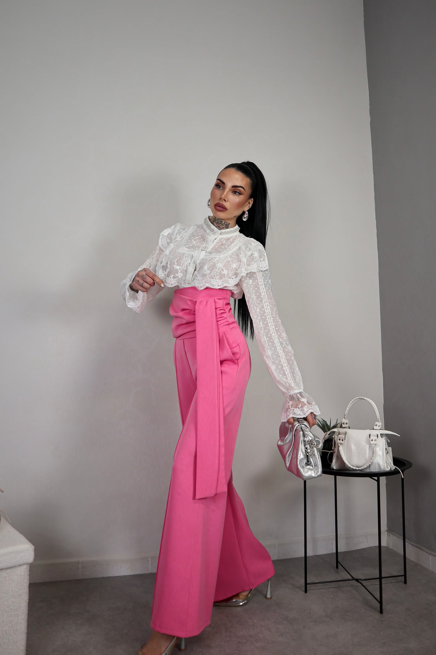 Pantalone Palazzo Jasmine - Rosa