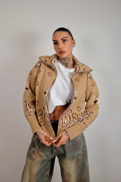 Cardigan Bandana - Beige