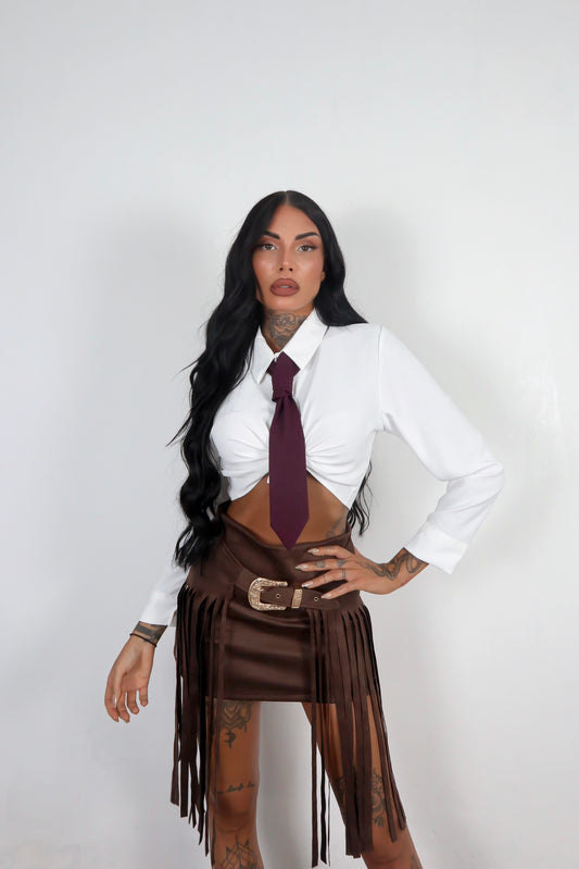 Camicia crop Cravatta