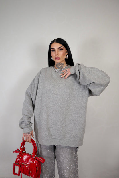 Felpa Unisex Oversize - Grigio