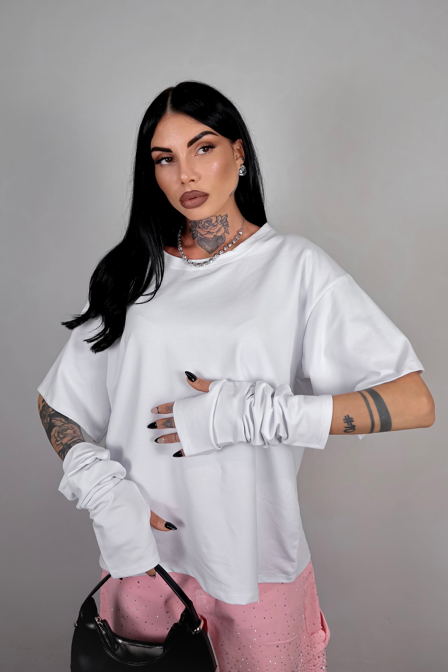 T-Shirt Manicotti - Bianco