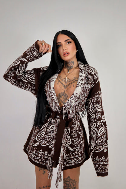 Cardigan Perù - Marrone