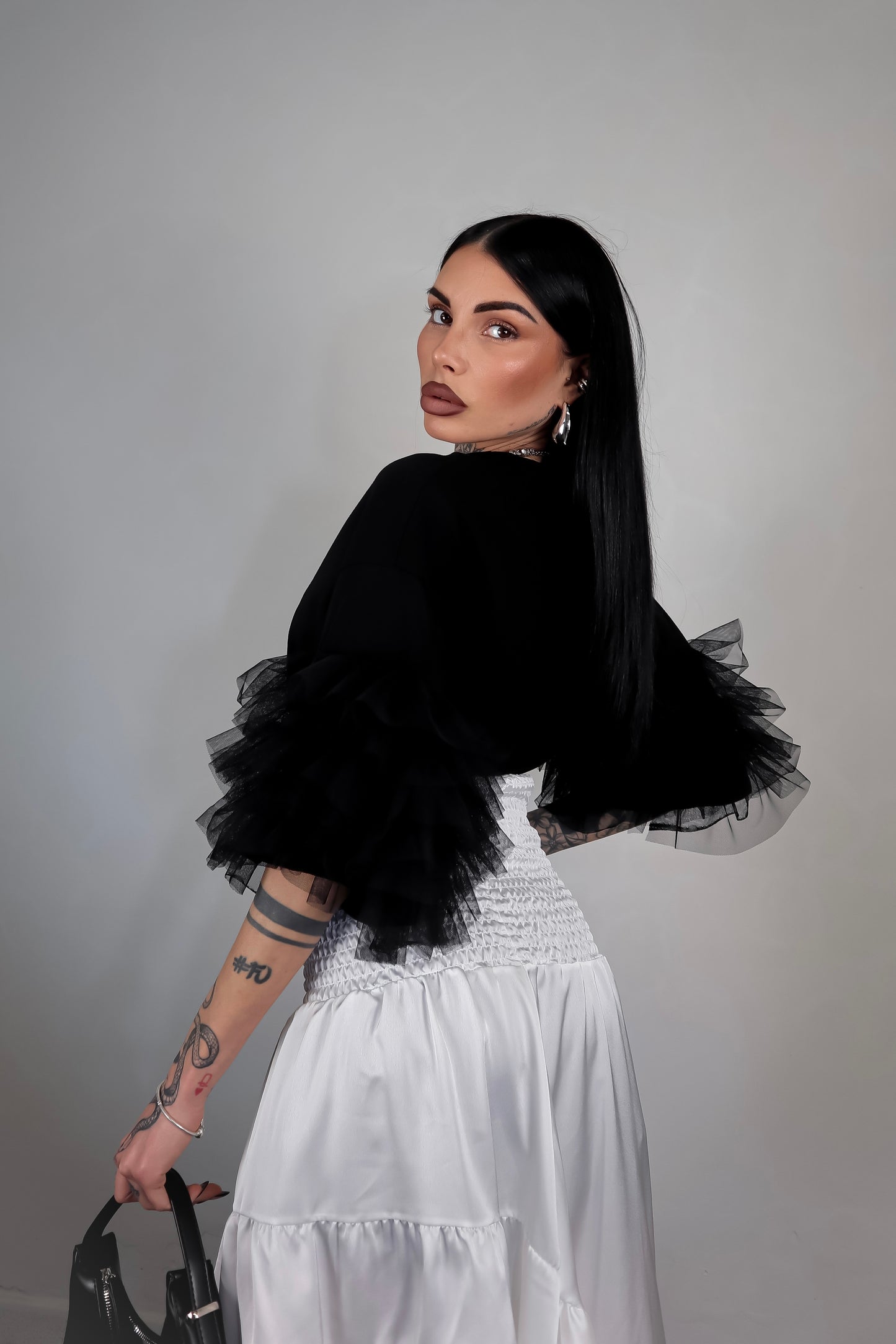 T-Shirt Oversize Fluffy - Nero