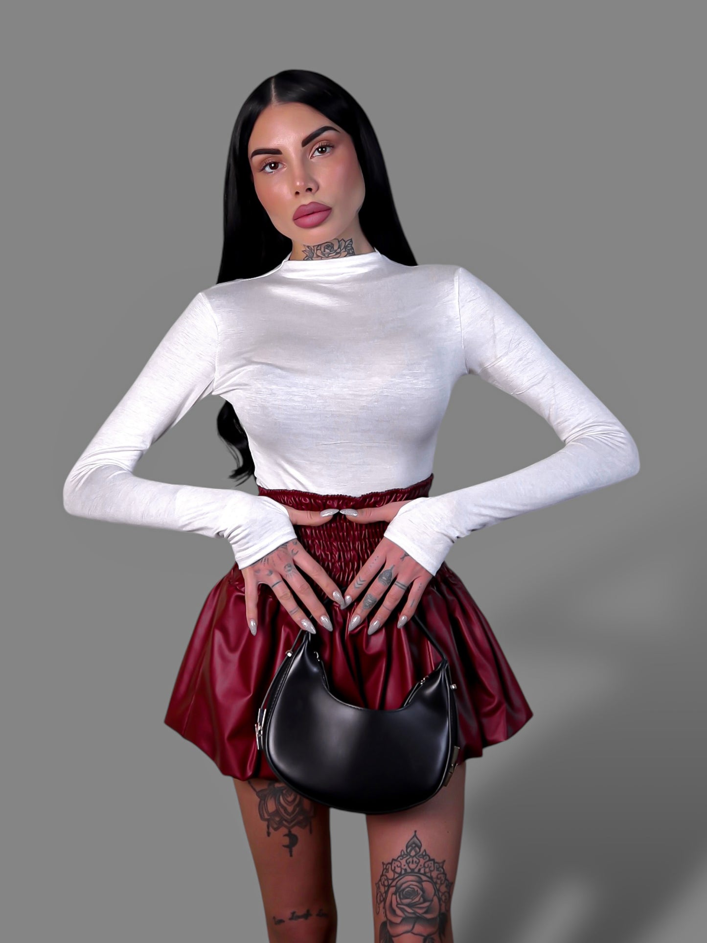 Body Velato Guantino - Bianco