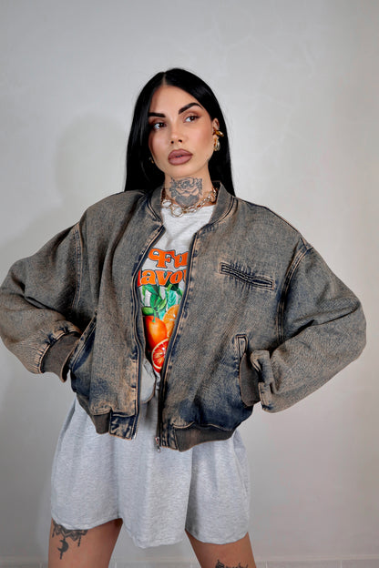 Bomber denim Street - Sabbiato
