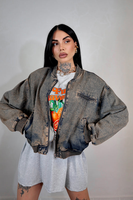 Bomber denim Street - Sabbiato