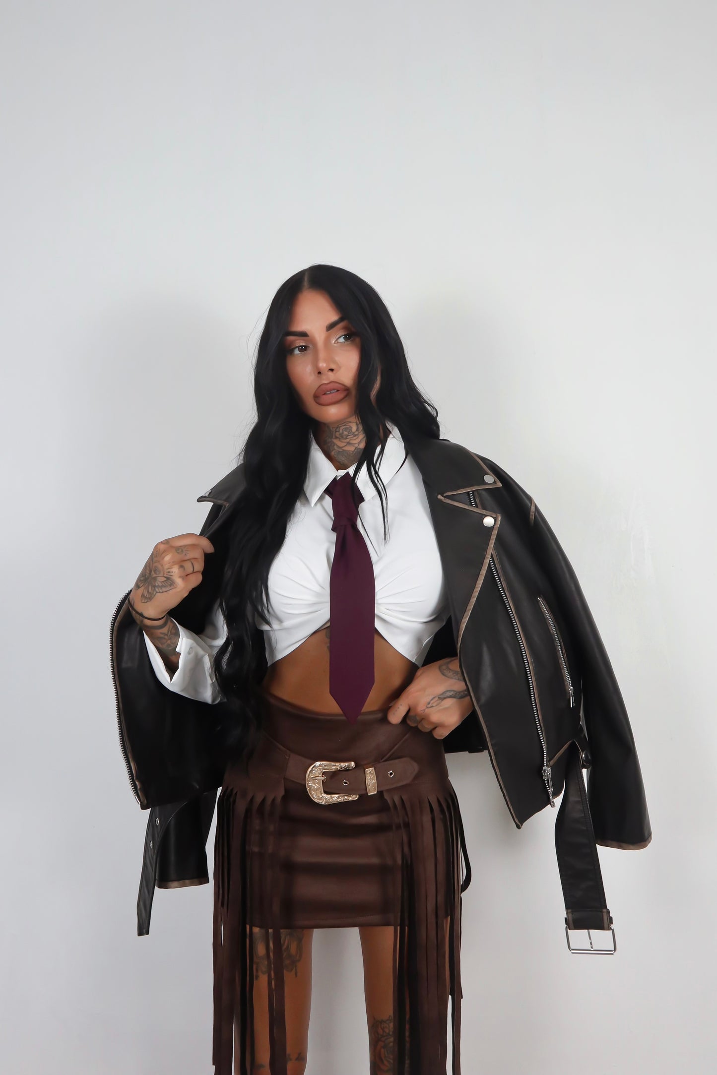 Camicia crop Cravatta