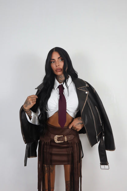 Camicia crop Cravatta