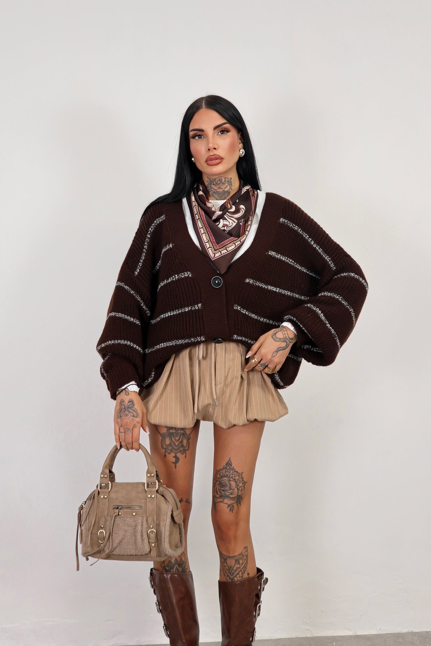 Cardigan over Brenda - Marrone
