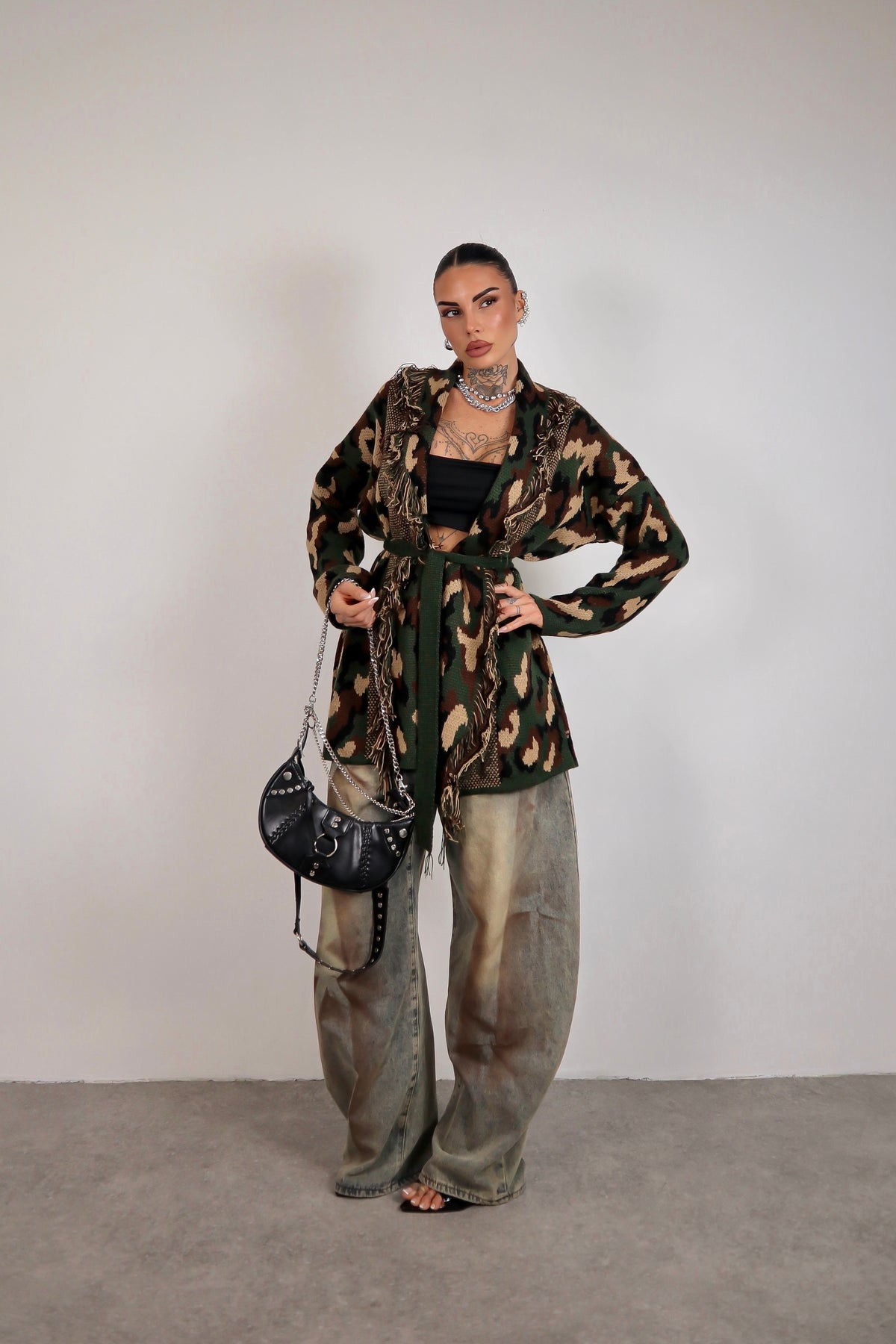 Cardigan Perù - Militare
