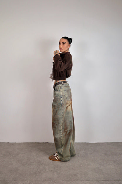Bomber scamosciato Zahra - Marrone