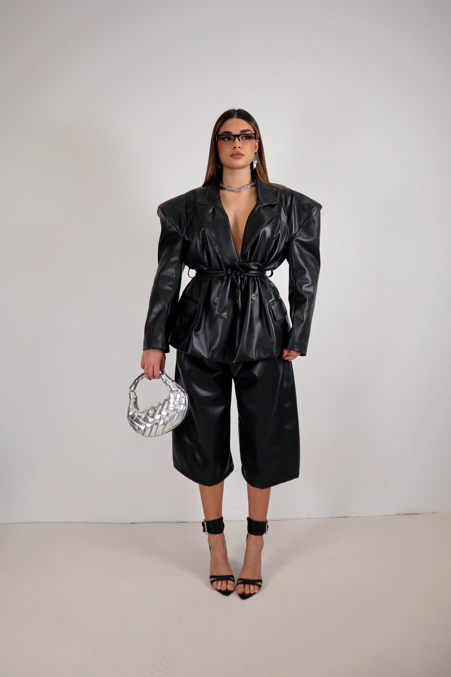 Giacca Ecopelle Alysia - Nero