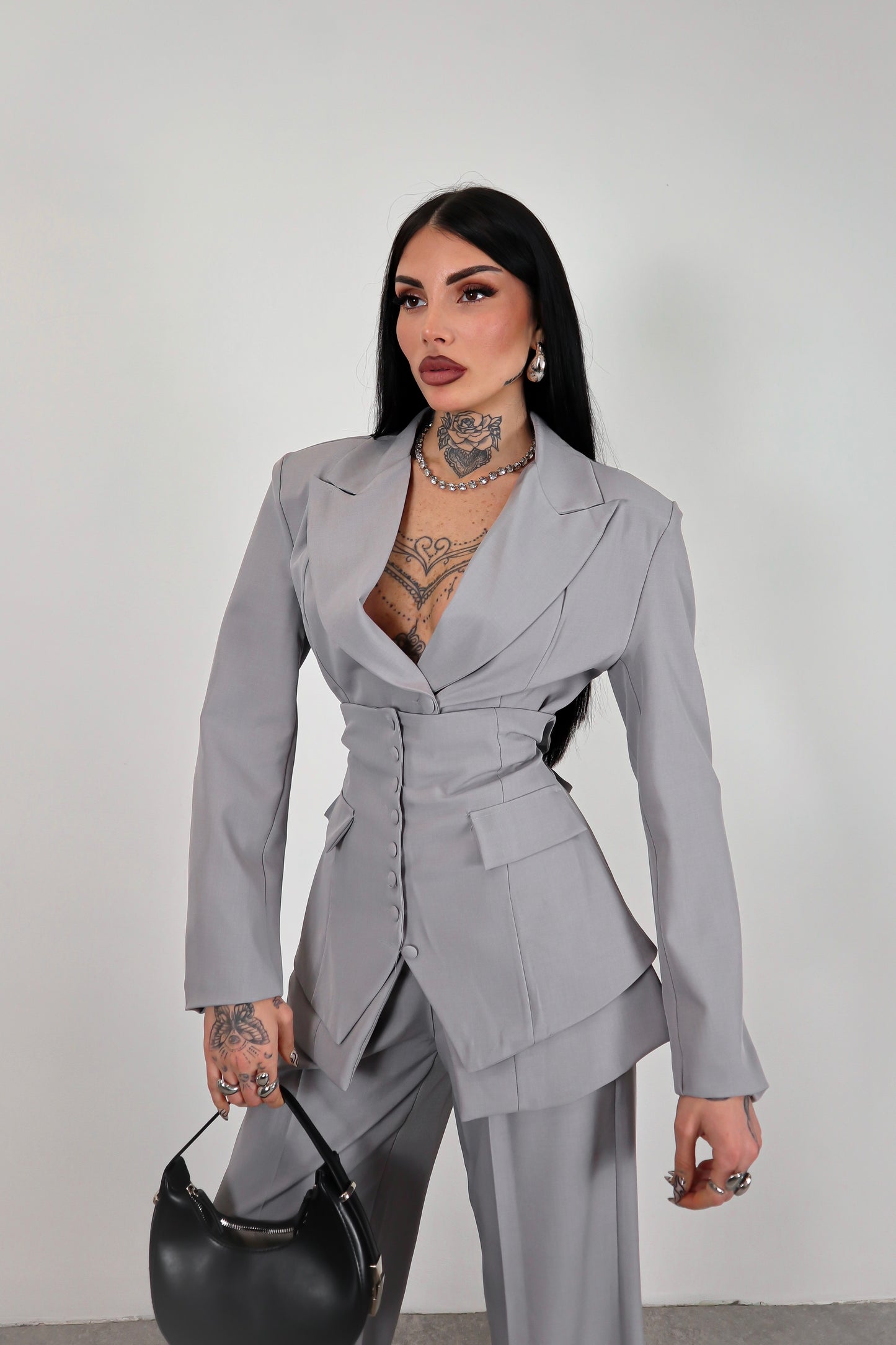Tailleur Corsetto - Grigio chiaro