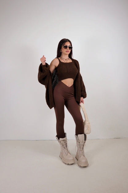 Set Cardigan Judy - Marrone