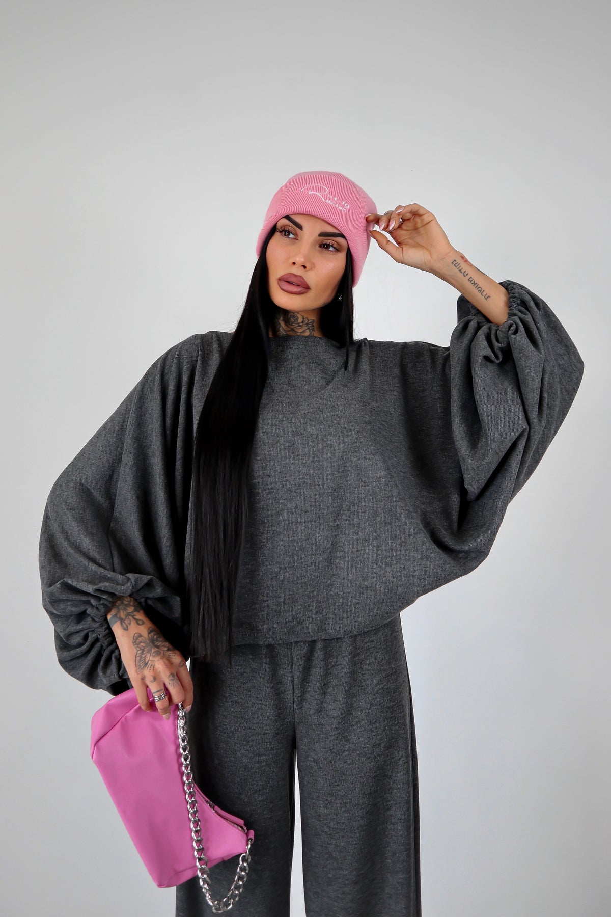 Completo in maglia Isadora - Grigio Piombo