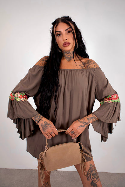 Blusa Violetta - Marrone