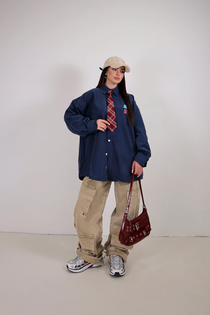 Camicia Scamosciata College - Blue