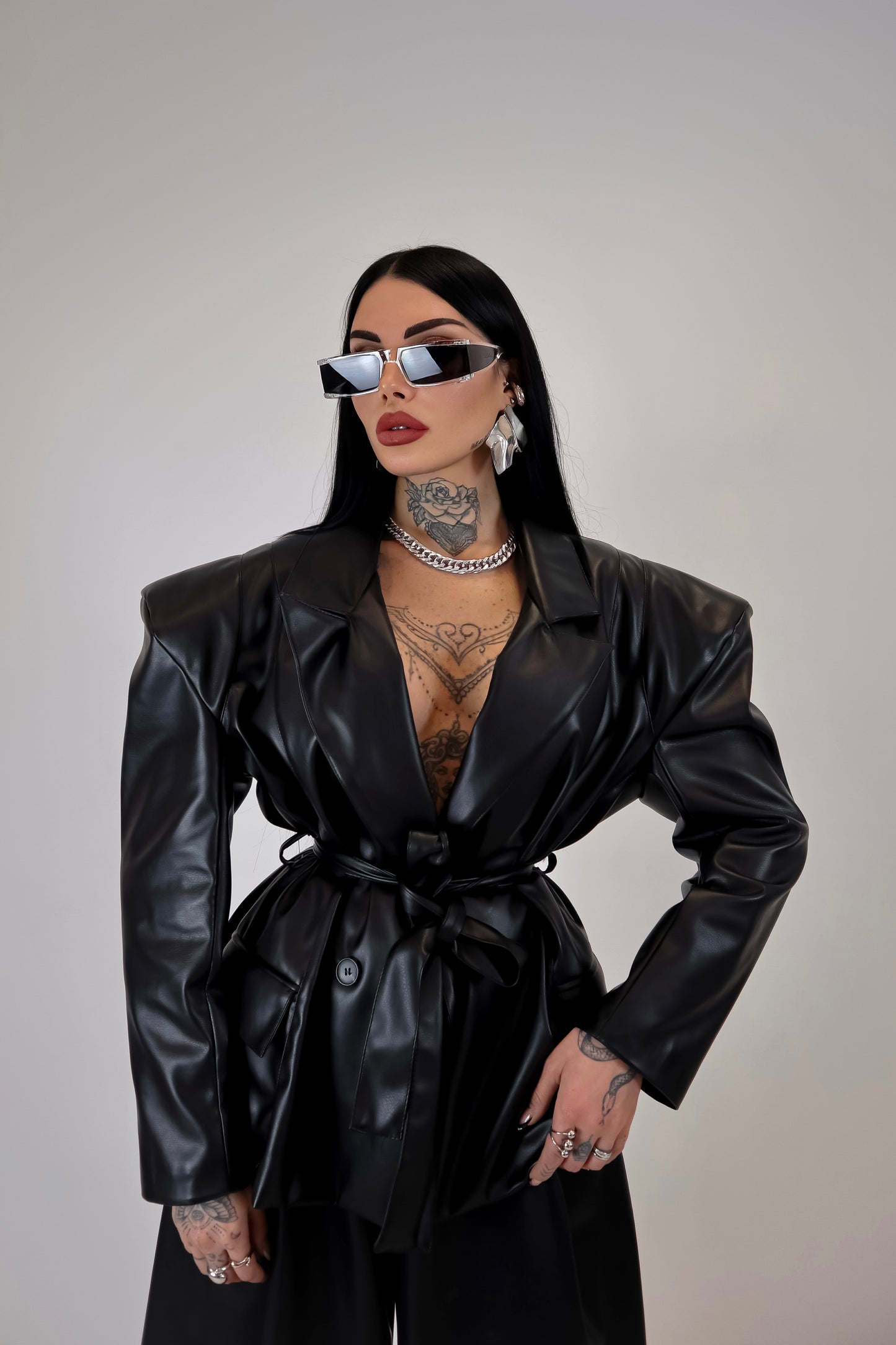 Giacca Ecopelle Alysia - Nero