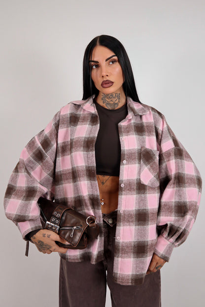 Camicia Tartan Valery - Rosa/marrone