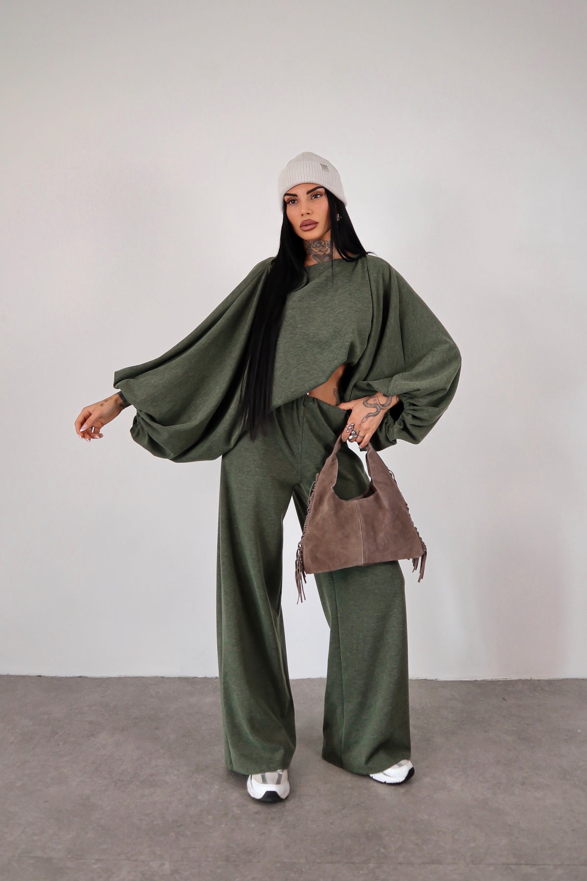 Completo in maglia Isadora - Verde militare