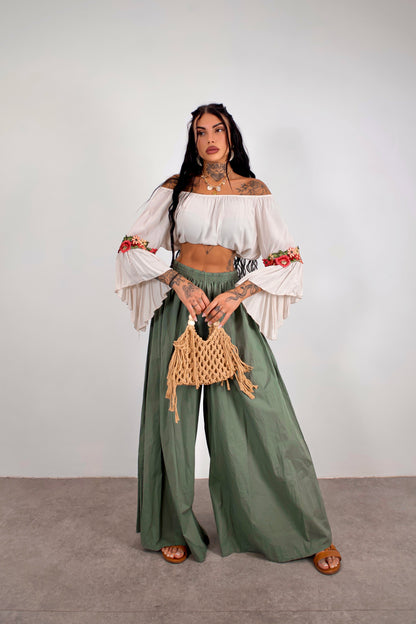 Pantalone Aitana - Verde salvia