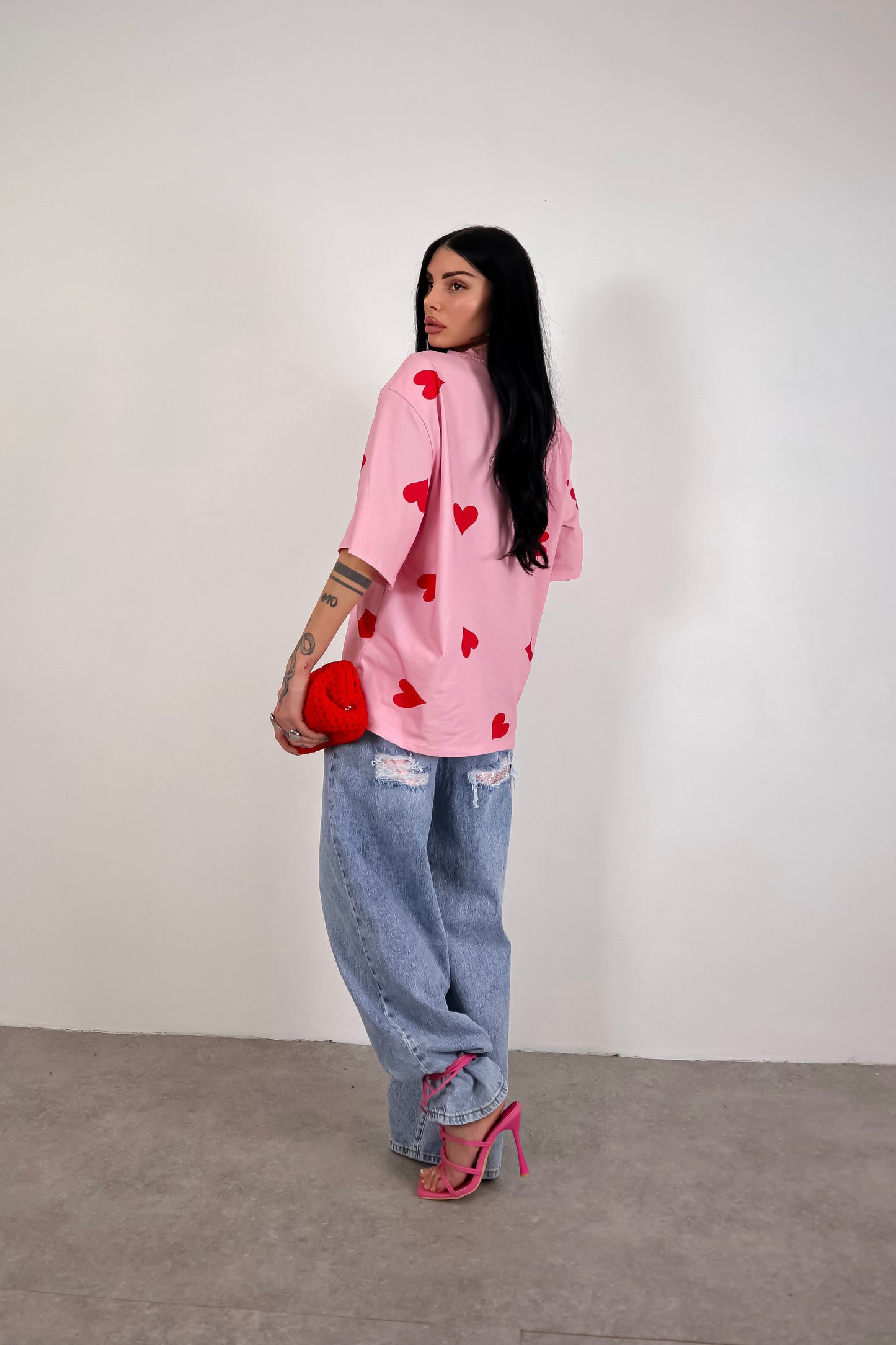 T-Shirt Cuori - Rosa