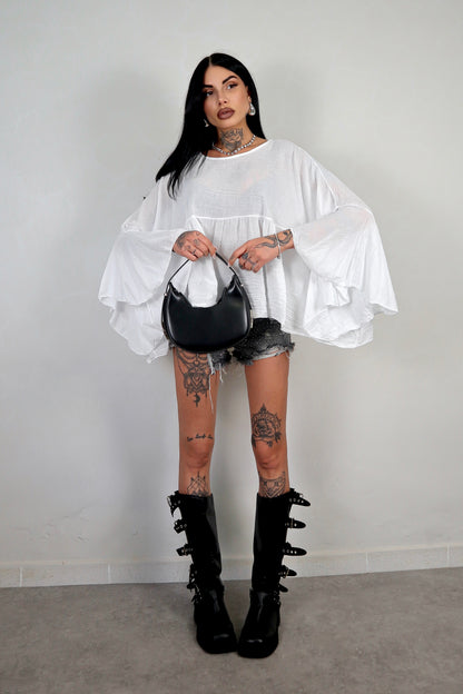 Blusa cotone Zahira - Bianco