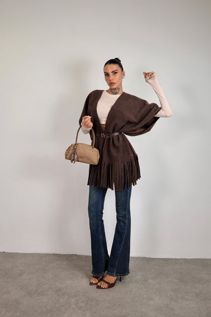 Poncho Indian - Marrone