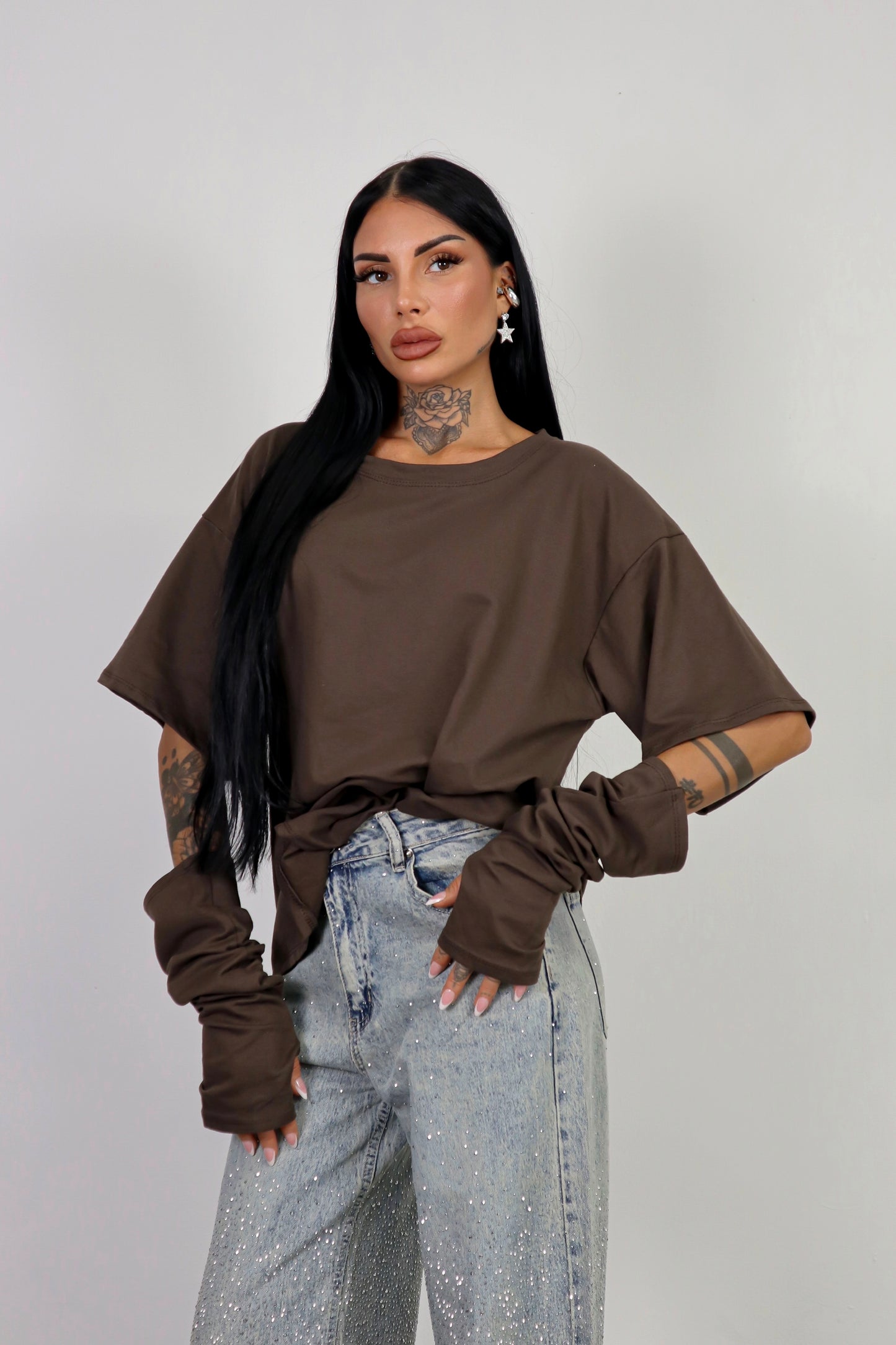 Jeans wide leg Brillo - Denim freddo
