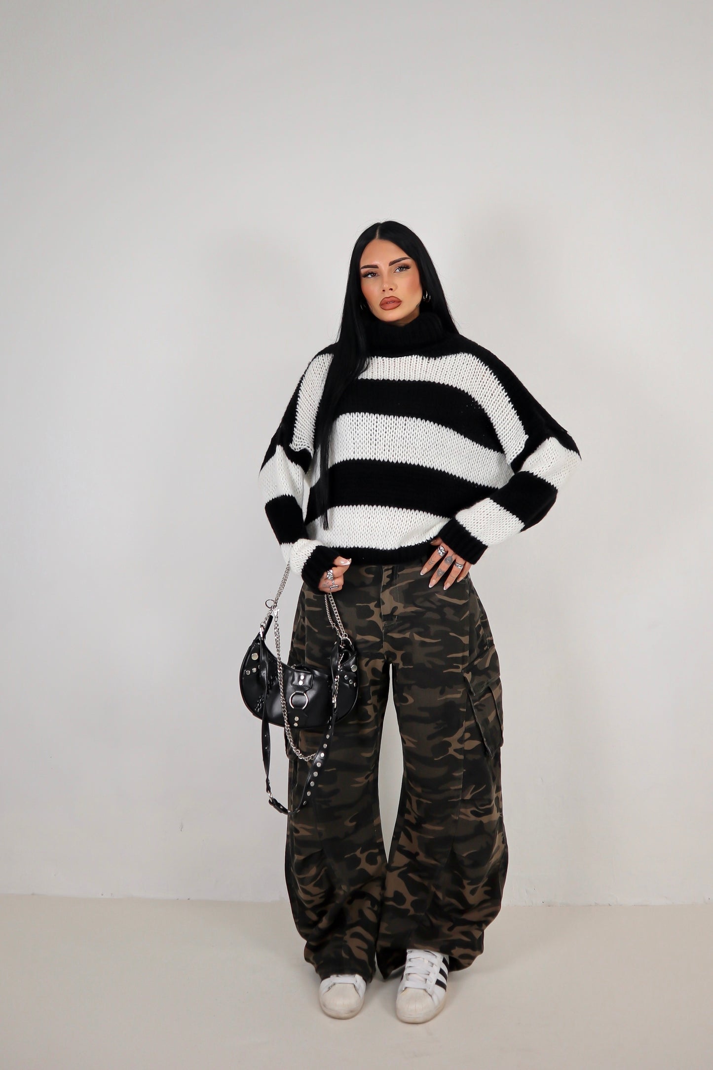 Maglione Nadine - Nero/Bianco