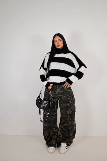 Maglione Nadine - Nero/Bianco