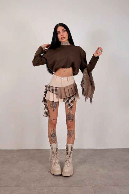 Panta gonna Tartan Greta - Beige