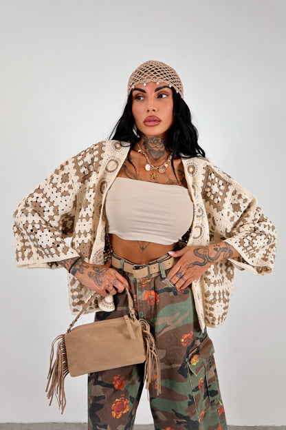 Cardigan Moai - Cappuccino