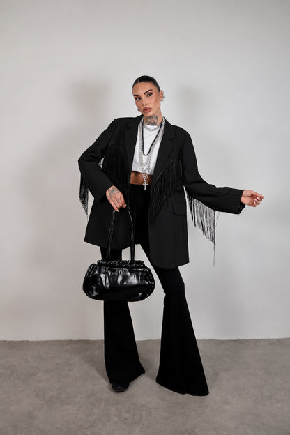 Blazer over Frange - Nero