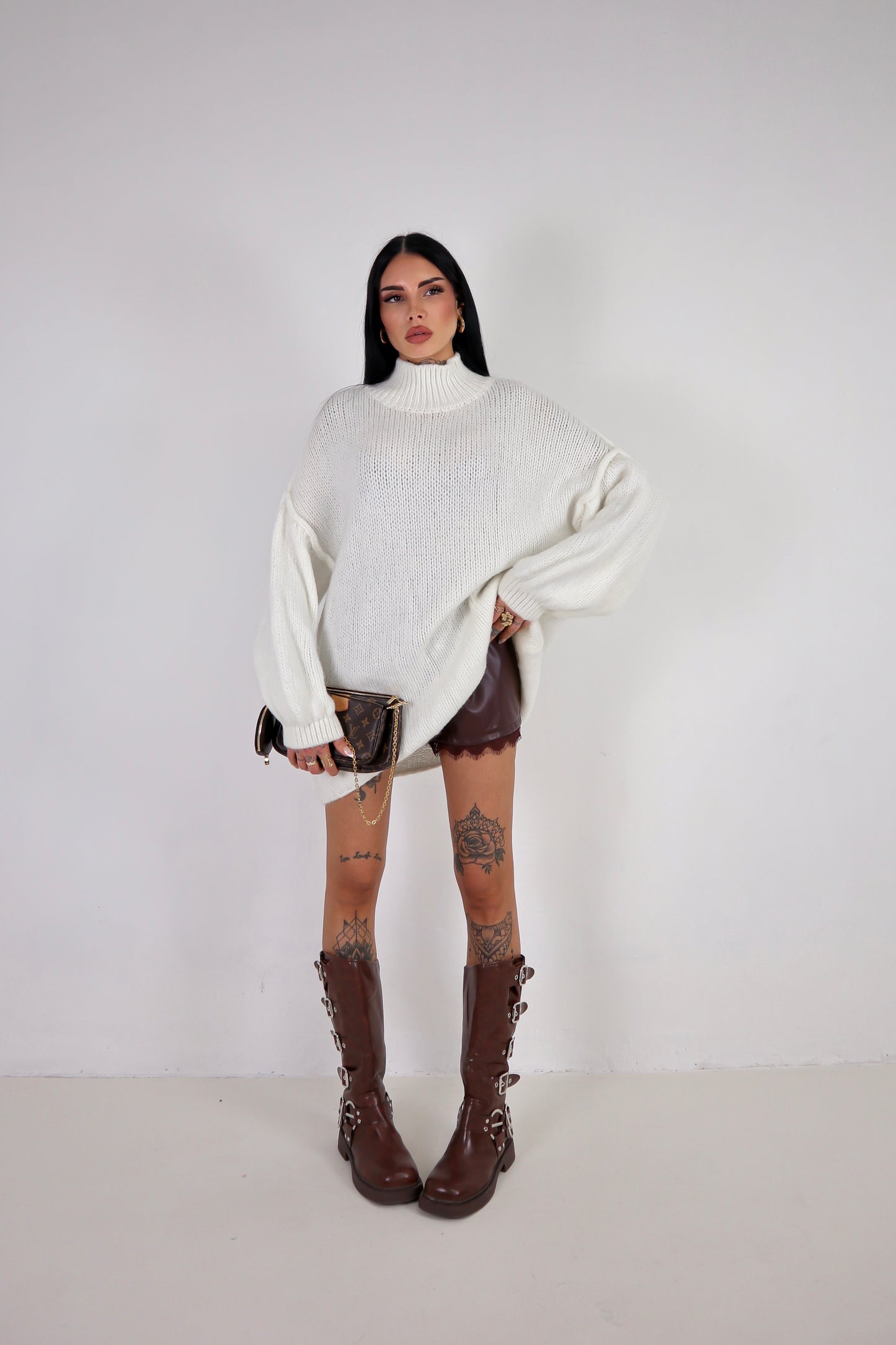 Maxi Maglione Ruby - Bianco
