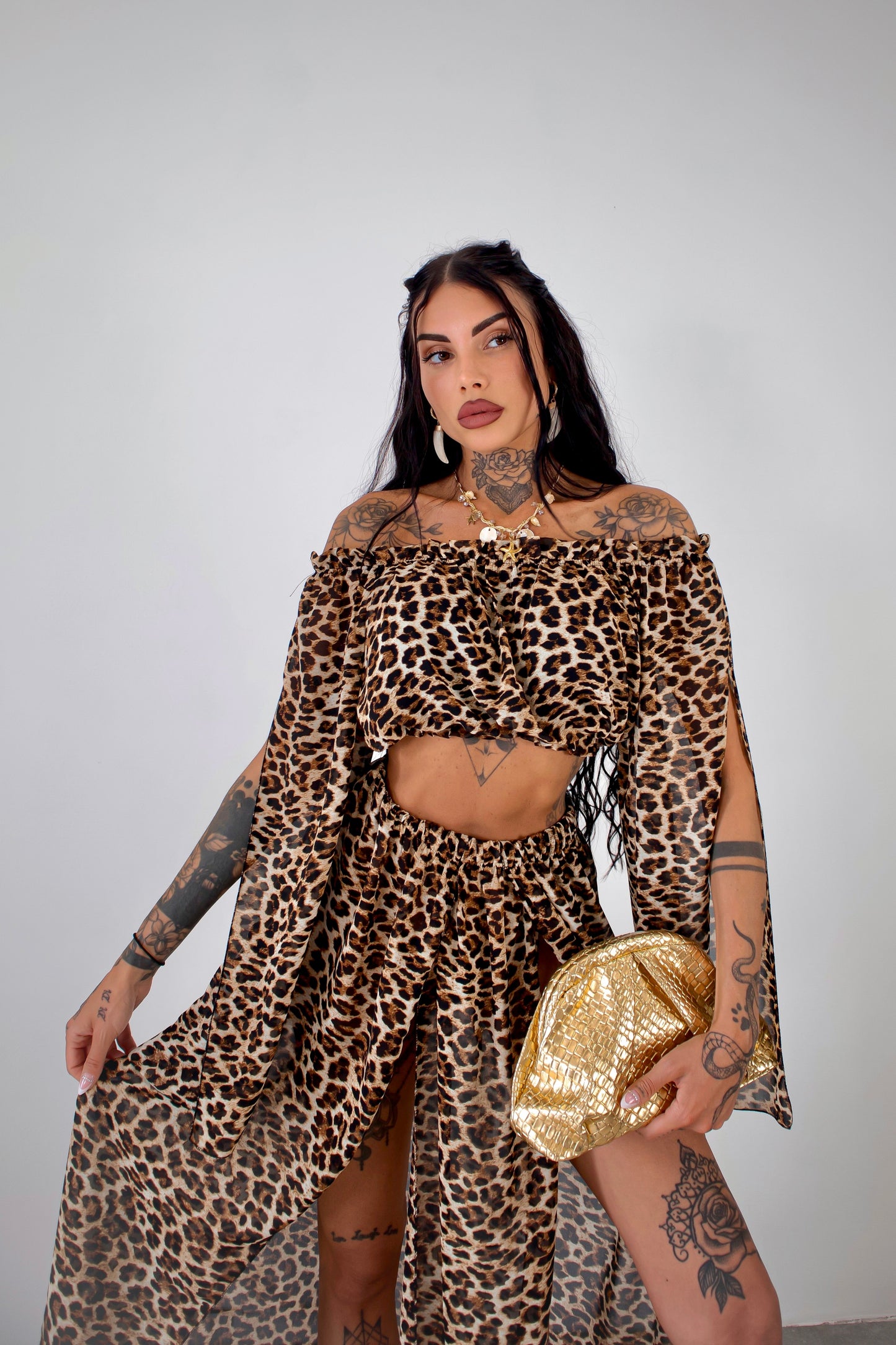 Completo copricostume Gotha - Leopardato