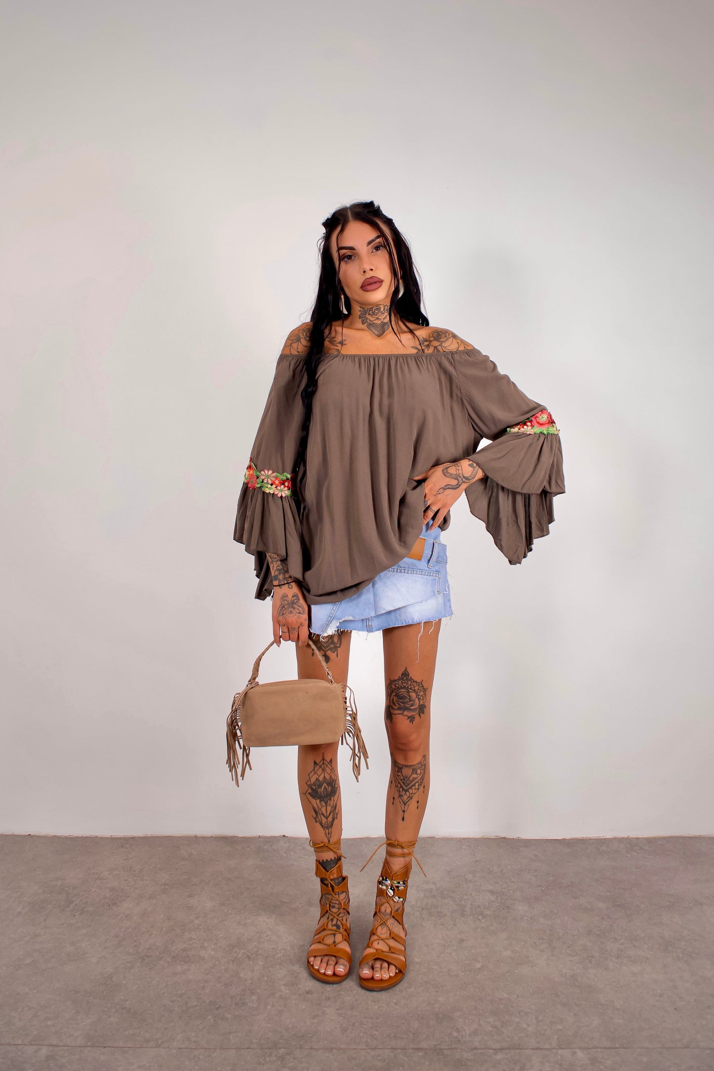 Blusa Violetta - Marrone