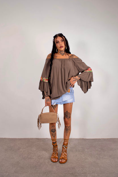Blusa Violetta - Marrone